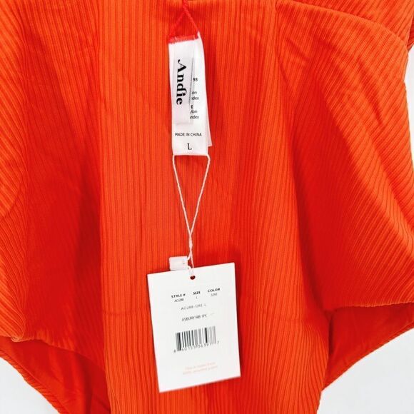 Andie Swim The Asbury Rib One Piece Swimsuit in Sire New Size L - Picture 6 of 6